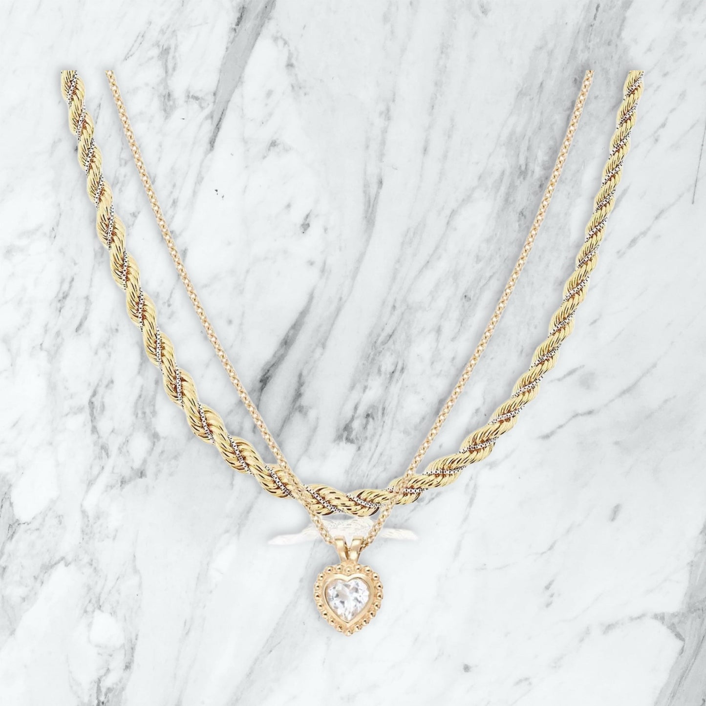 Collier Swarovski - or