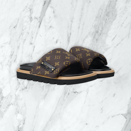 Claquette Louis Vuitton - marron