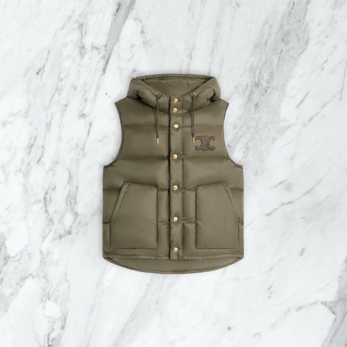 Doudoune sans manche Gucci - vert kaki