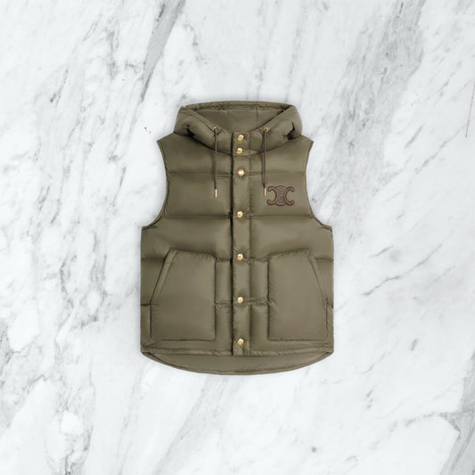 Doudoune sans manche Gucci - vert kaki